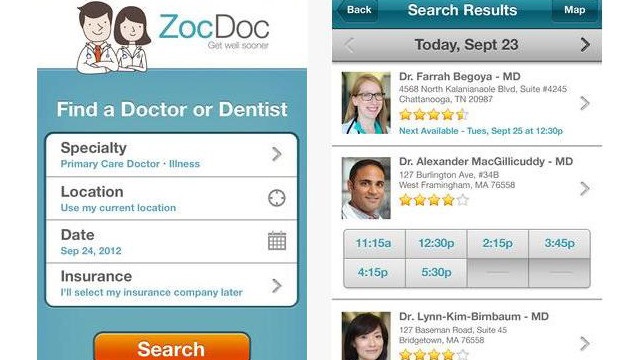 zocdoc book appointment