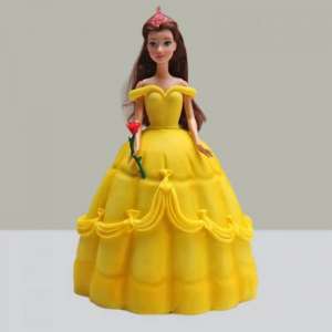 Barbie doll cake with pineapple flavor
