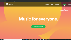 spotify signup
