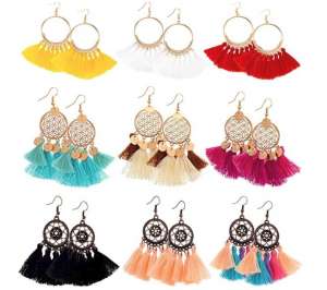 Tassel drop earrings