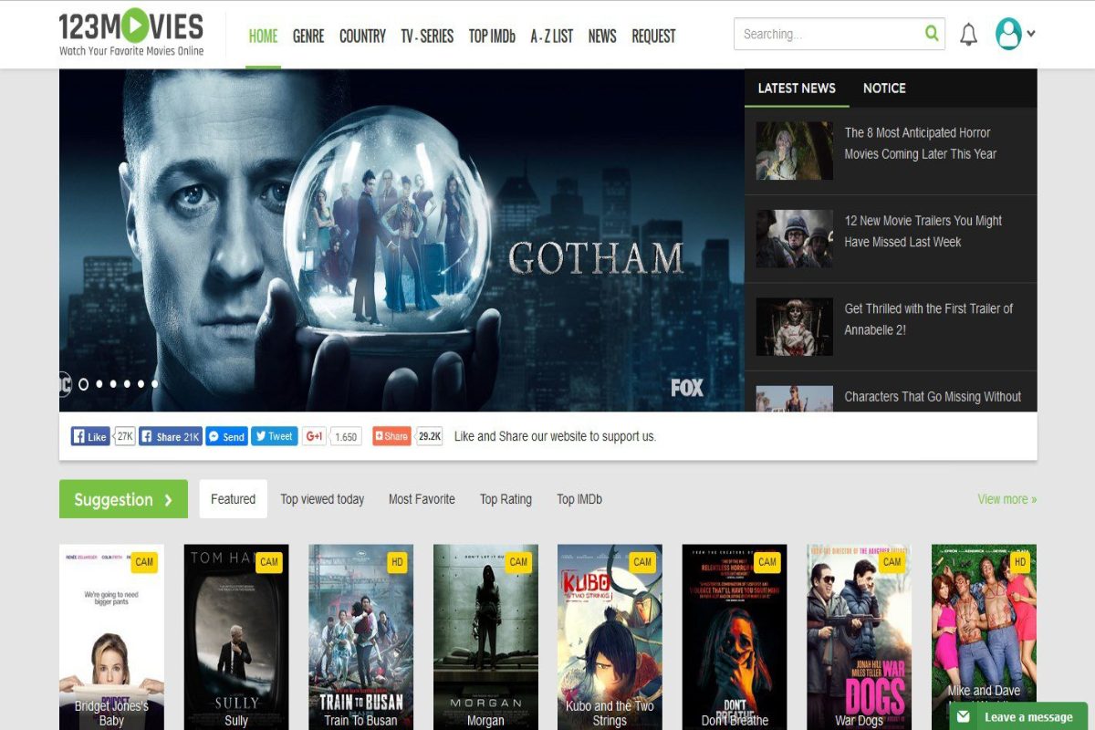 123Movies 2020 An illegal Website to Download Free HD Movies