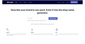 Shopify Business Name Generator