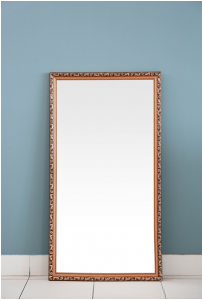 Full length framed mirror