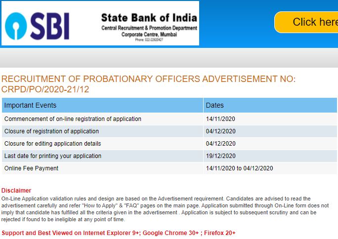 What Is The Process To Apply For Sbi Po Exam Online 2299