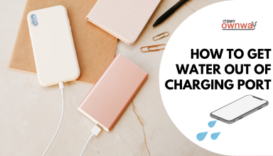 how to get water out of charging port